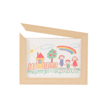 Open Front Kids Art Display Frame-Log color Medium size