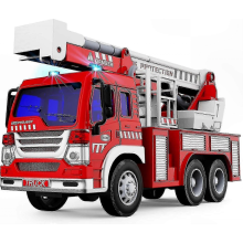 Inertial Fire Truck with Lights & Sounds, Educational Toy Gift for Kids 4-6 Years Old