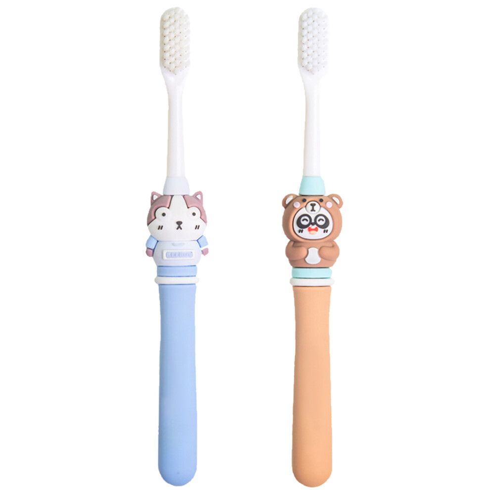 Figure Toothbrush, Pack Of 2 Manual Toothbrushes With Gentle Cleaning Soft Bristles And A Charming Appearance That Encourages Children To Adopt Good O
