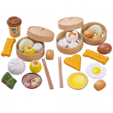 16 x 14 cm, 29-teilig/2 Sets, lustiges Küchenspielzeug für Kinder, Dampfbrötchen-Spielzeug für Mädchen und Jungen (bunt)