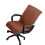 Housse de chaise de bureau Cozys, Design antidérapant,-café L 1
