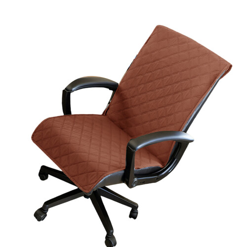 Housse de chaise de bureau Cozys, Design antidérapant,-café L