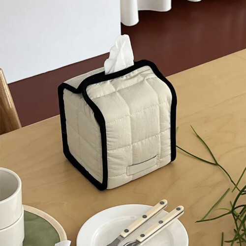 Polyester katoenen tissuedooshouder Gemakkelijk schoon-vierkant 2