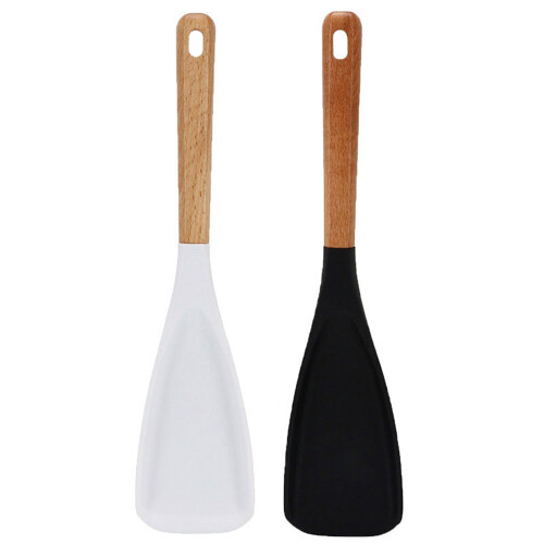 Practical Silicone Spatula And Wooden Handle For Mixing-1 1