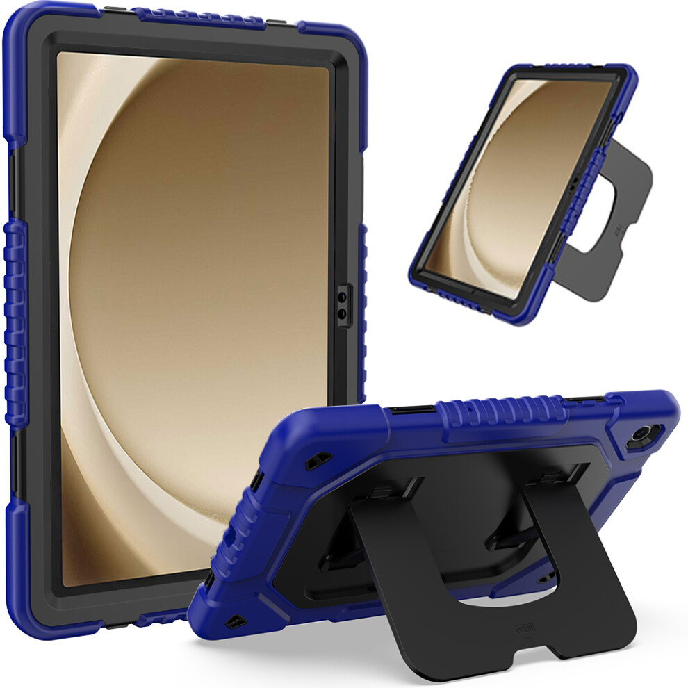 (Navy ) For Samsung Galaxy Tab A11+ / A9+ Case Kickstand Silicone + Pc Tablet Cover Blue 6914281495421