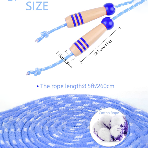Enduring Playmate: Durable & Safty Wooden Handle Jump Rope For Endless Fun 1