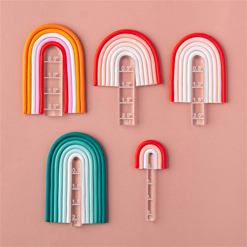 5 Pcs Pottery Arcs Small Scale Pottery Measuring Tool Clear 1