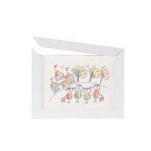 Magnetic Detachable Kids Art Frame Large-White Medium size