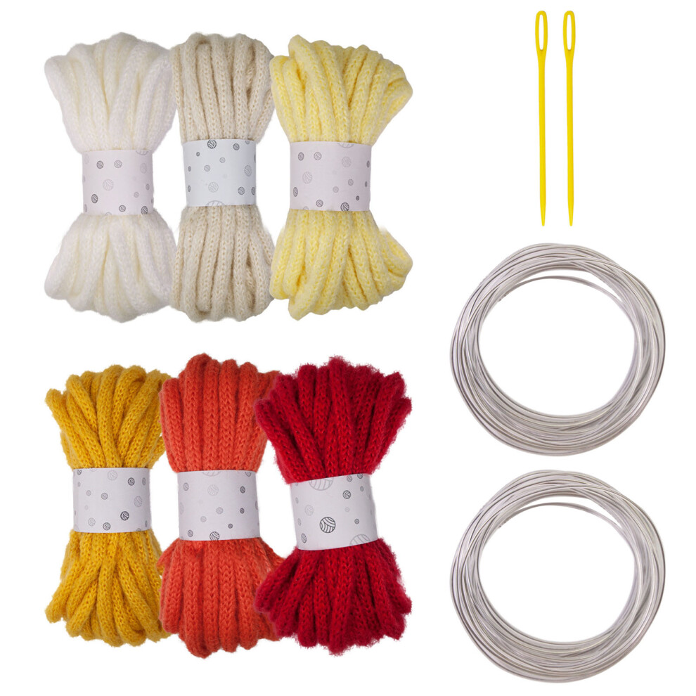 6Pcs 7Mmx5meters Hollow Braided Rope Colorful-Combination 5 7695000524613