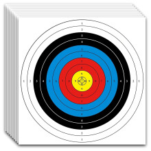 Archery Targets Paper 20 Pcs Target Sheets For Backyard Hunting Archery Practice Accessories 10 Ring Design