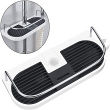 Organisateur de salle de bain pratique, panier de douche en plastique antirouille avec maille ajourée à évacuation rapide pour un drainage
