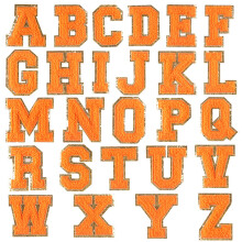 Sew on Patches Embroidery Applique Patches Sew On-orange yellow