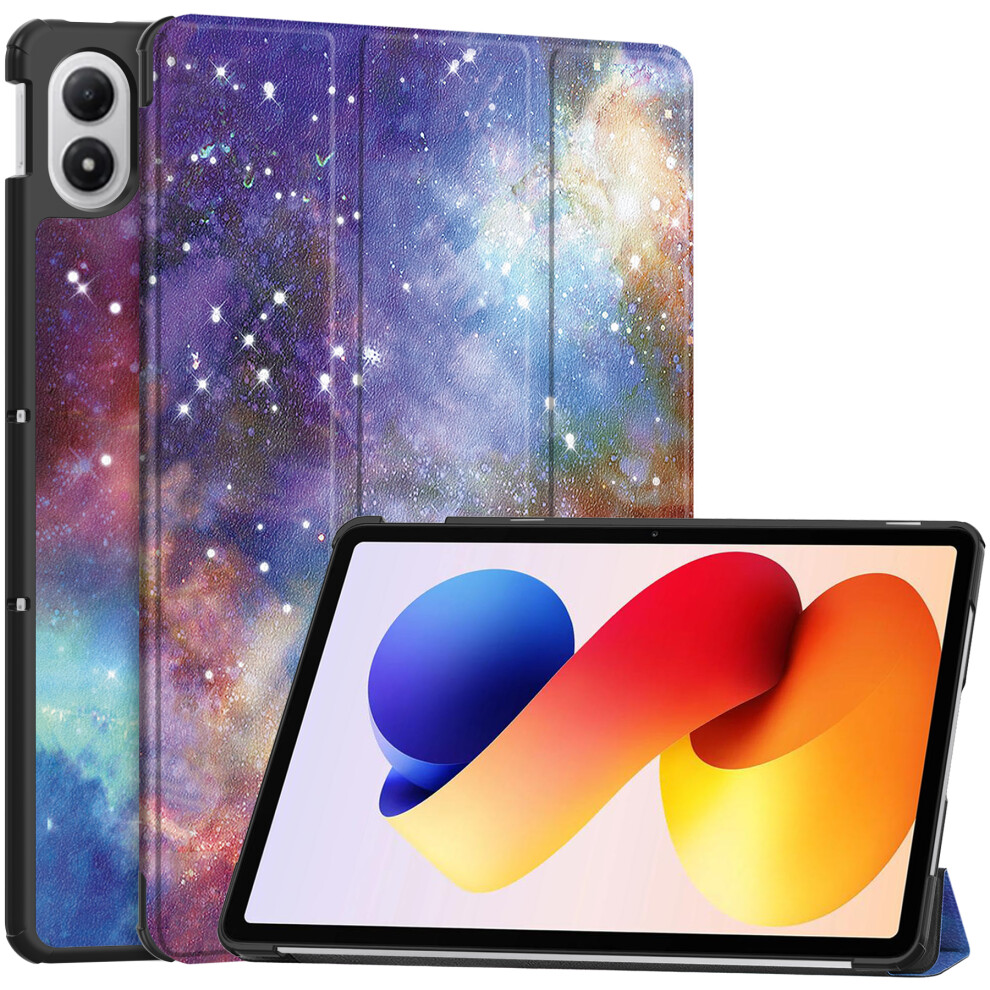 (Galaxy) For Xiaomi Poco Pad M1 / Redmi Pad 2 Pro Case Pattern Print Leather Stand Tablet Cover 6914282126164