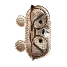 Cute Animal Crochet Eyeglass Storage Tray Soft Fabric-style C