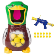 Hungry Ducks Elektrisches Zielspiel, 12 Bälle, interaktives Schießspielzeug für Kinder, Indoor-Geburtstagsgeschenk