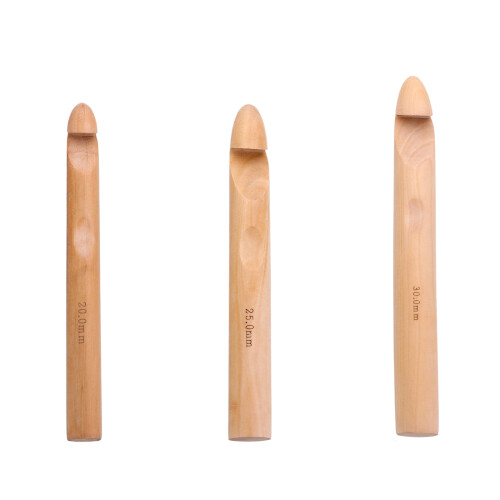 Wood Crochet Hook Ergonomic Handle Crochet Hook Knitting-25.0mm 2