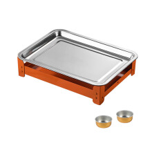 Familiegrootte Grills Voedselverwarmers met-oranje kleur