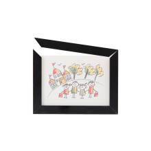Adhesive Backing Kids Pictures Frame Open Front Box-Black small