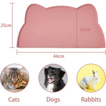Tovaglietta in silicone per animali domestici con bordo rialzato per una facile pulizia, protegge la salute del tuo animale domestico (44 cm x 25 cm)