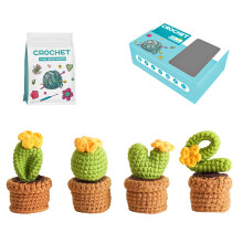 Fournitures de plantes en pot au Crochet pour adultes-Style 4