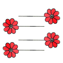 4PCS Wheel Windmills Outdoor Decors Rotating Bird-Red