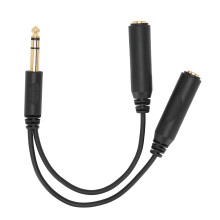 Plug-and-play splitterkabel met vergulde connectoren voor hoogwaardig geluid, zuurstofvrije koperen afgeschermde laag, TRS-male naar dubbele
