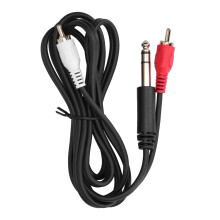 Stereo-Y-Splitter, wandelt 6,35-mm-Klinkenstecker auf Cinch-Stecker um, Audio-Verlängerungskabel mit vergoldetem Stecker und