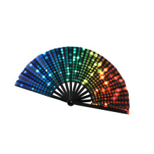 Fluorescent Bamboos Handheld Fan Folding Styles for-Dot No. 7