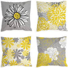 Contemporary Artistry, Double-sided Printed Linen Fabric Pillow Covers, Modern Geometry Pattern, Dusty Blue Grey, Perfect for Seasonal Decoration, Set
