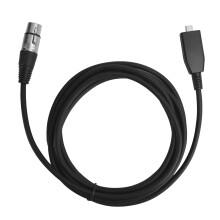 Microfoonkabel voor opnames, anti-ruis ontwerp, hoogwaardige gevlochten afscherming, type C mannelijk naar XLR vrouwelijk audiokabel met ingebouwde