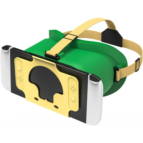 VR Glasses for Nintendo Switch OLED Compatible 3D Virtual Reality Headset Adjustable ABS White 1
