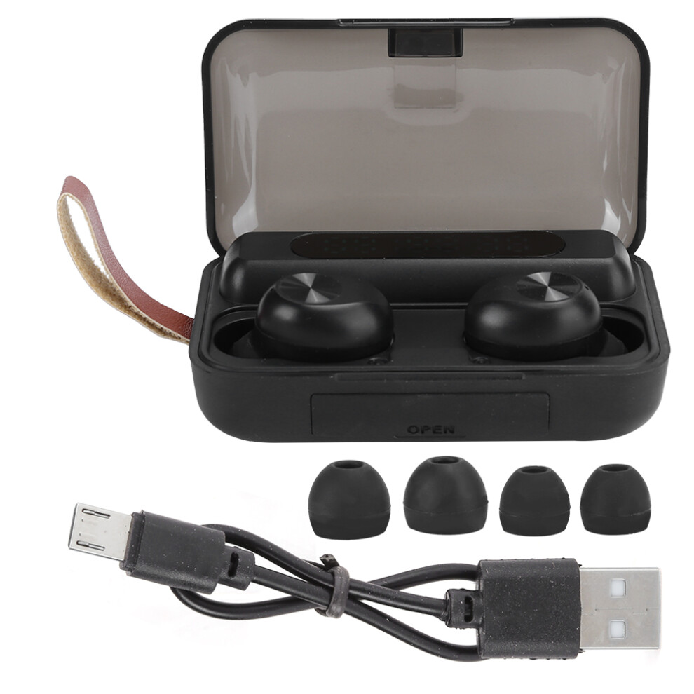 Wireless Earphones Hifi Stereo, Bluetooth 5.3 Touch Control Noise Reduction Headphones Ipx7 Waterproof Led Display For Smartphones 9416038573859