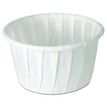 14332 Soufflé Cup 1.25 oz White Paper Cups Pack of 5000 For Food Portioning and Serving