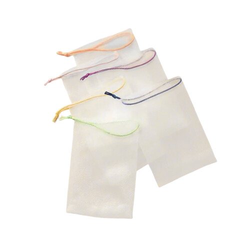 Pochettes à savon en maille réutilisables, 100-9 Corde colorée