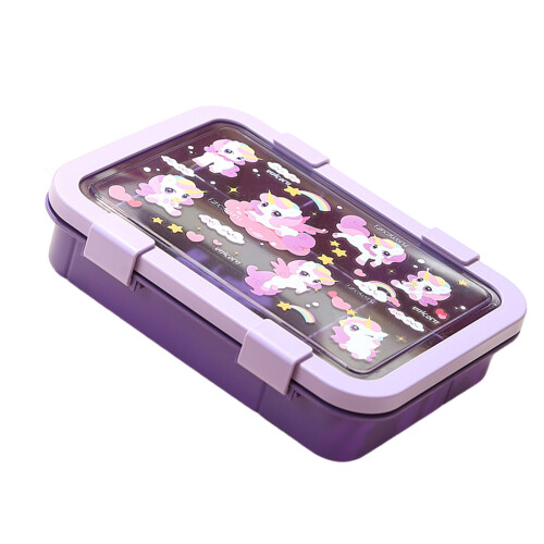 Conteneur de préparation de repas pour-Poney violet 1500ml