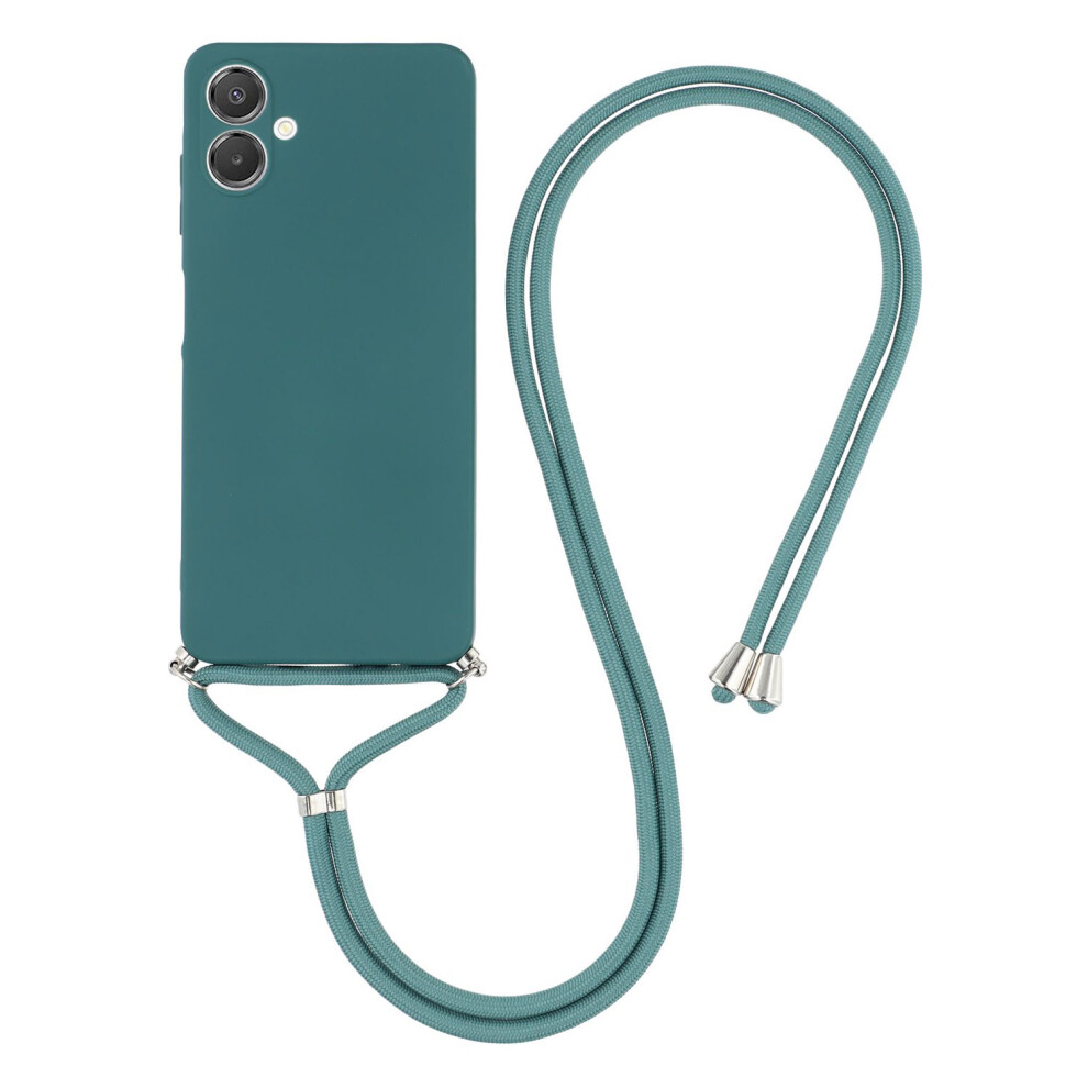 (Army ) For Samsung Galaxy A07 4G Case Flexible Tpu Fiber Lining Anti-Shock Crossbody Phone Cover Green 6914281718865