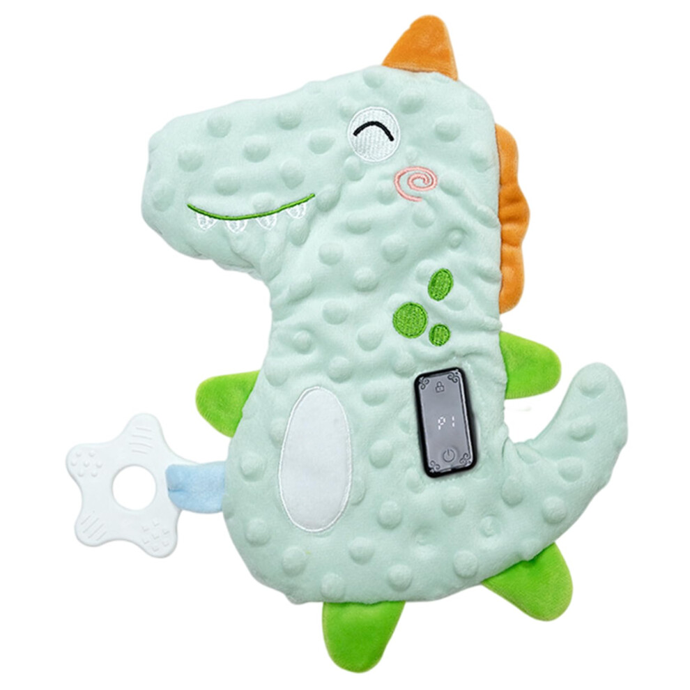 Baby Vibrating Soother, Cute Animal Crib Soother, 3 Adjustable Vibration Modes, Infant Portable Sleep Toy, Green