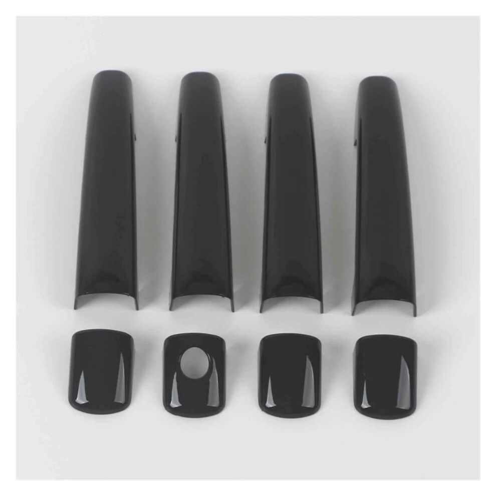 Carbon Fiber Chrome Exterior Door Handle Cover Trim Weather Resistant For Peugeot 208 20122019 Black 9119770976963