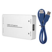 HDMI-videooptagelseskort til spilstreaming, 1080P60FPS med HDMI-gennemgang USB 3.0-grænseflade, kompatibel med Windows Mac OS Linux OBS-streaming A