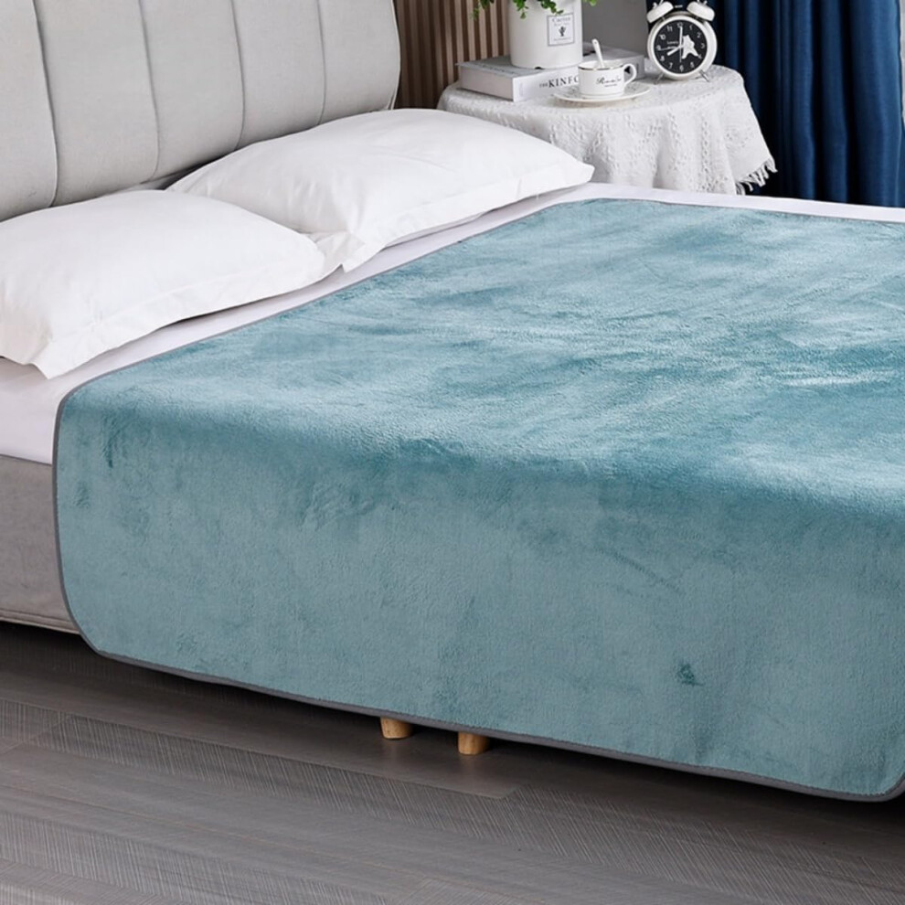 Green Incontinence Bed Pad Waterproof Mattress Protector, Reusable Washable Absorbent Flannel, 70X90cm