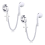 Κλιπ αυτιών με λουράκι για σκουλαρίκια για Airpods Pro, αντοχή στη φθορά, γάντζο 1