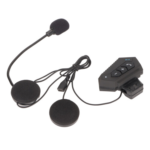 Ακουστικά Bluetooth για μοτοσικλέτα, μεγάλη διάρκεια ζωής μπαταρίας, IPX6, αδιάβροχα, 1