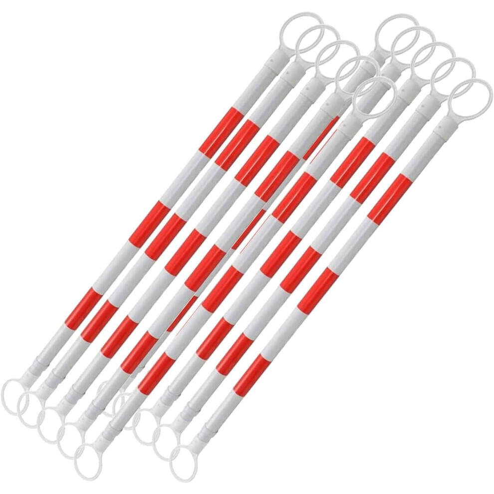 Telescopic Traffic Cone Connecting Pole With Reflective Film For Enhanced Visibility, Retractable Barricade Pole 10 Pcs 9119770977366