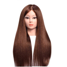 (As show, One size) American Mannequin Head Real Hair Manikin Head For Styling With Makeup 20inch