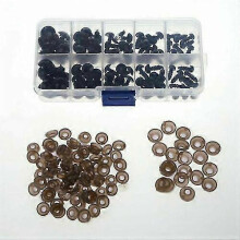 (As show, One size) 100pcs Plastic Safety Eyes Toy For Doll Teddy Bear Animal Making Craft Diy Screw