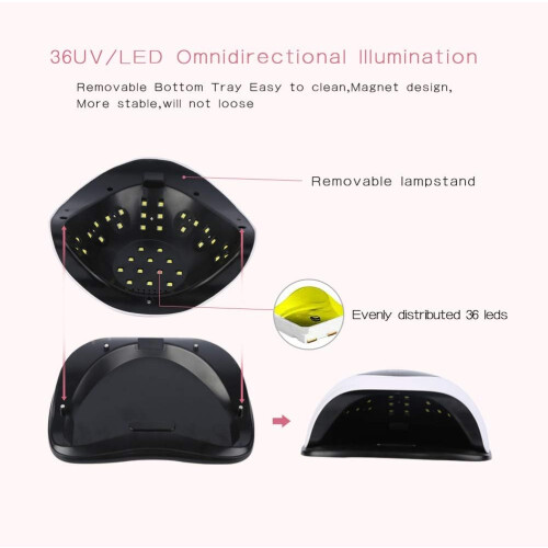 Λάμπα νυχιών UV με 36 LED διπλού μήκους κύματος, Επαγγελματική λάμπα σκλήρυνσης τζελ 2