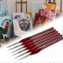 (As show, One size) Detail Paint Painting Brushes Extra Fine Set Of 6 Art Miniatures Model Maker