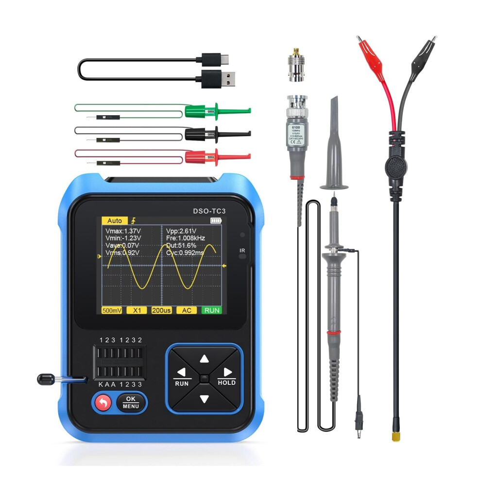 Dso Tc3 Digital Oscilloscope Transistor Tester Signal Generator 3 In 1 Multifunction Electronic Component Tester B Model 9119770977793