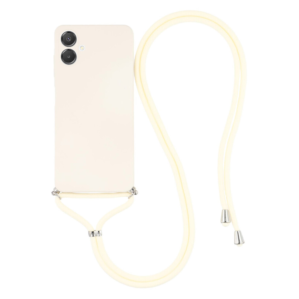 (White) For Samsung Galaxy A04e 4G Case Flexible Tpu Fiber Lining Anti-Shock Crossbody Phone Cover White 6914289002171