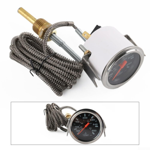 52mm Automotive Water Temperature Gauge, 12V Mechanical With Sensor, Engine Cooling System Compatibility 2